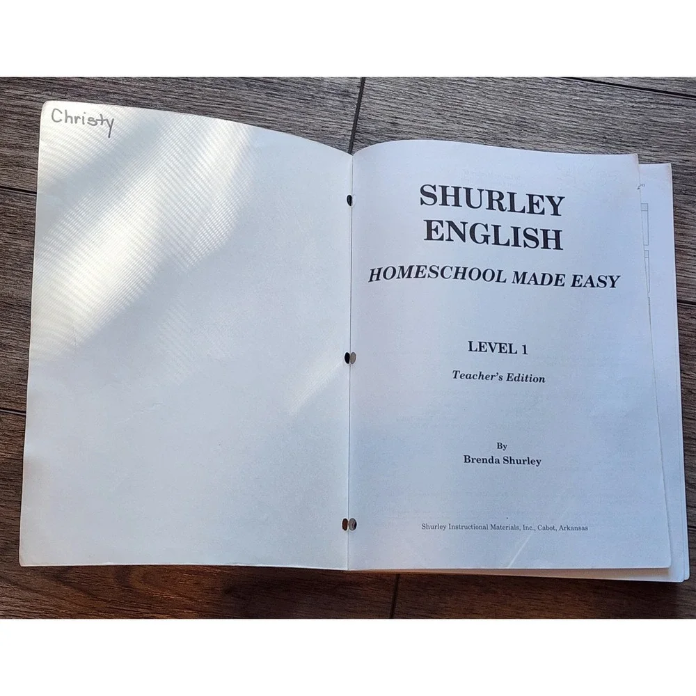 Lot Shurley English Homeschooling Grammar Composition Teacher's Manuals 1, 3, 4